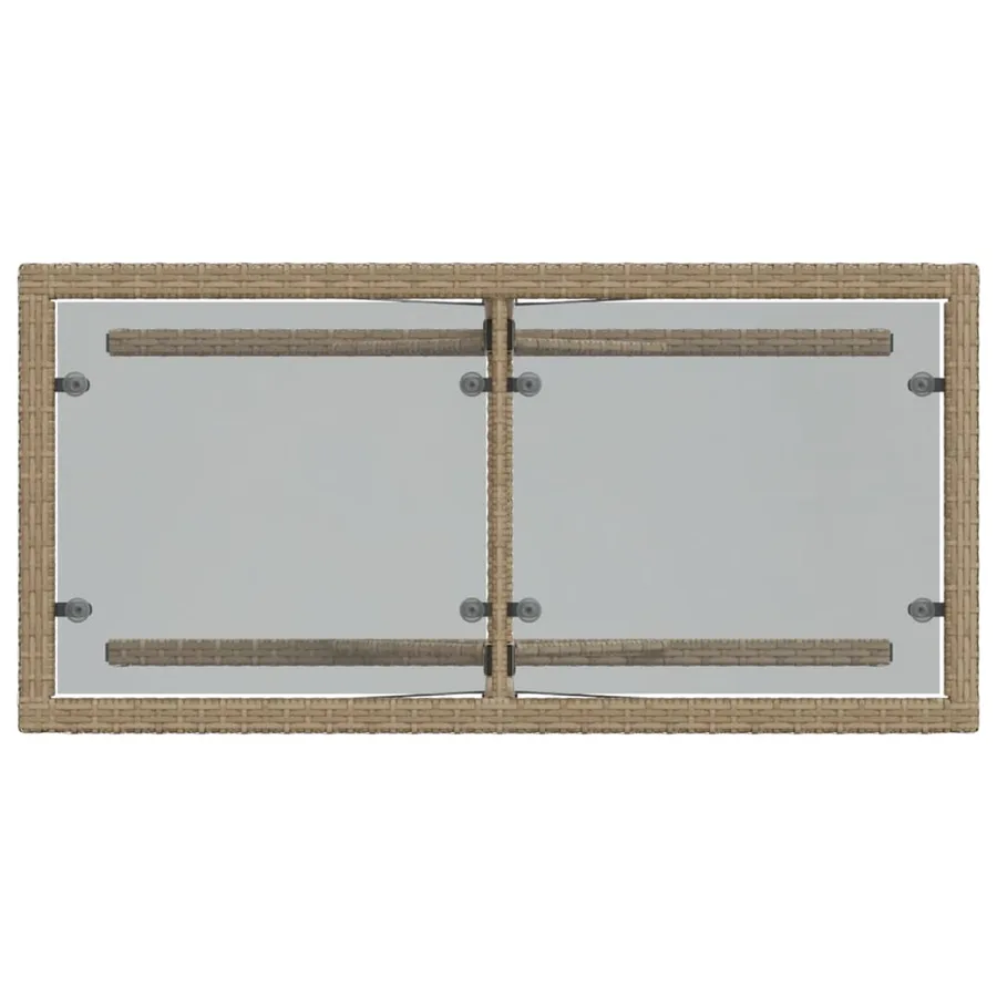 Ensemble de bistro 3 pcs avec coussins beige résine tressée - 9