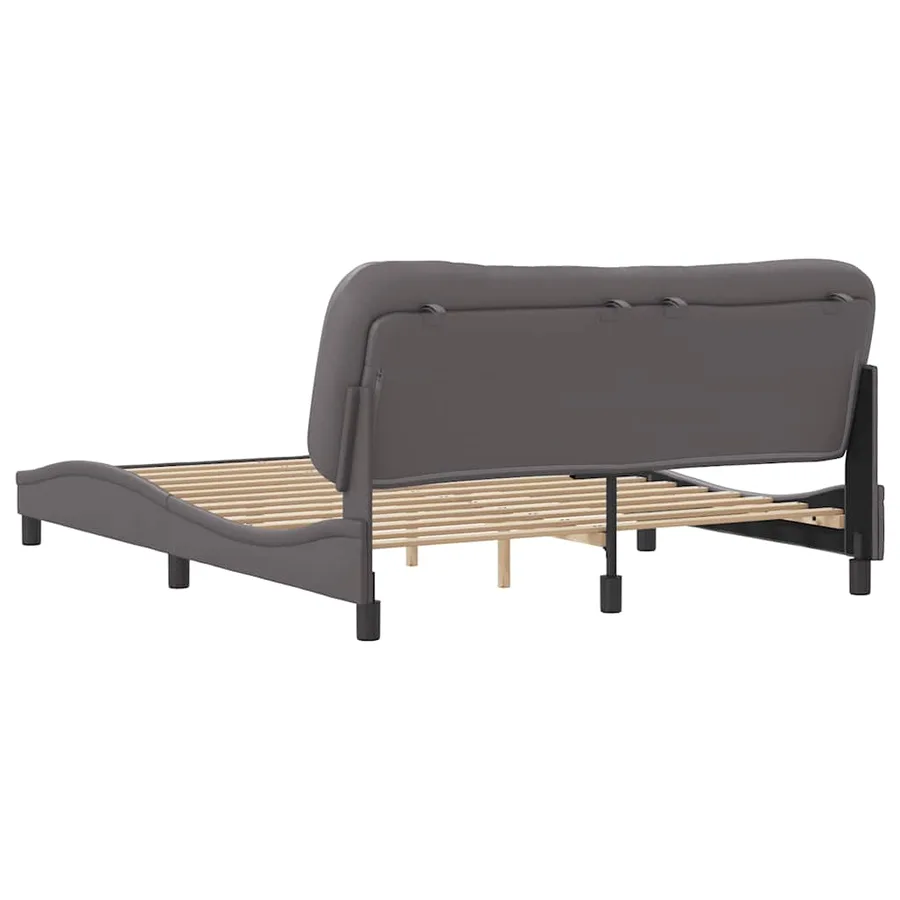 Cadre de lit sans matelas Hvar gris 160x200 cm similicuir - 6