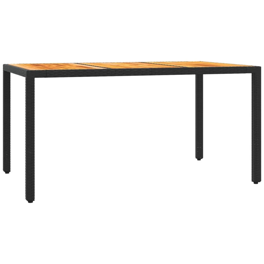 Ensemble à manger de jardin coussins 5pcs Noir Résine tressée - 4