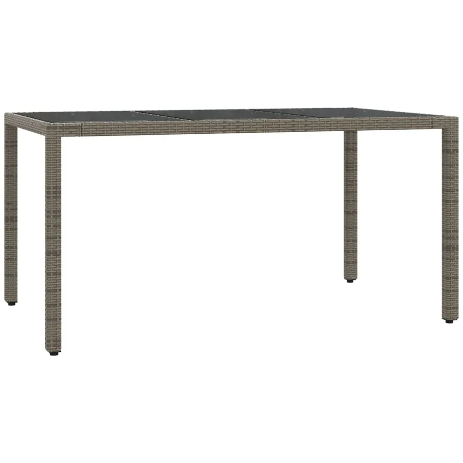 Ensemble à manger de jardin et coussins 7 pcs gris rotin - 4