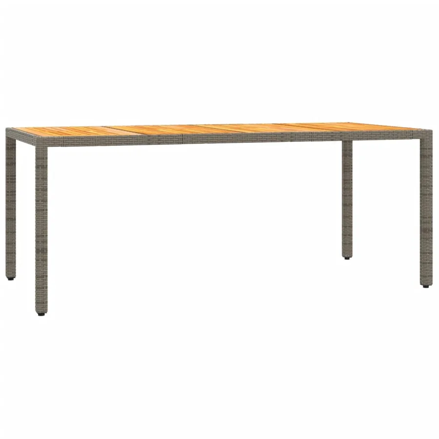 Ensemble à manger de jardin et coussins 7 pcs gris rotin - 4