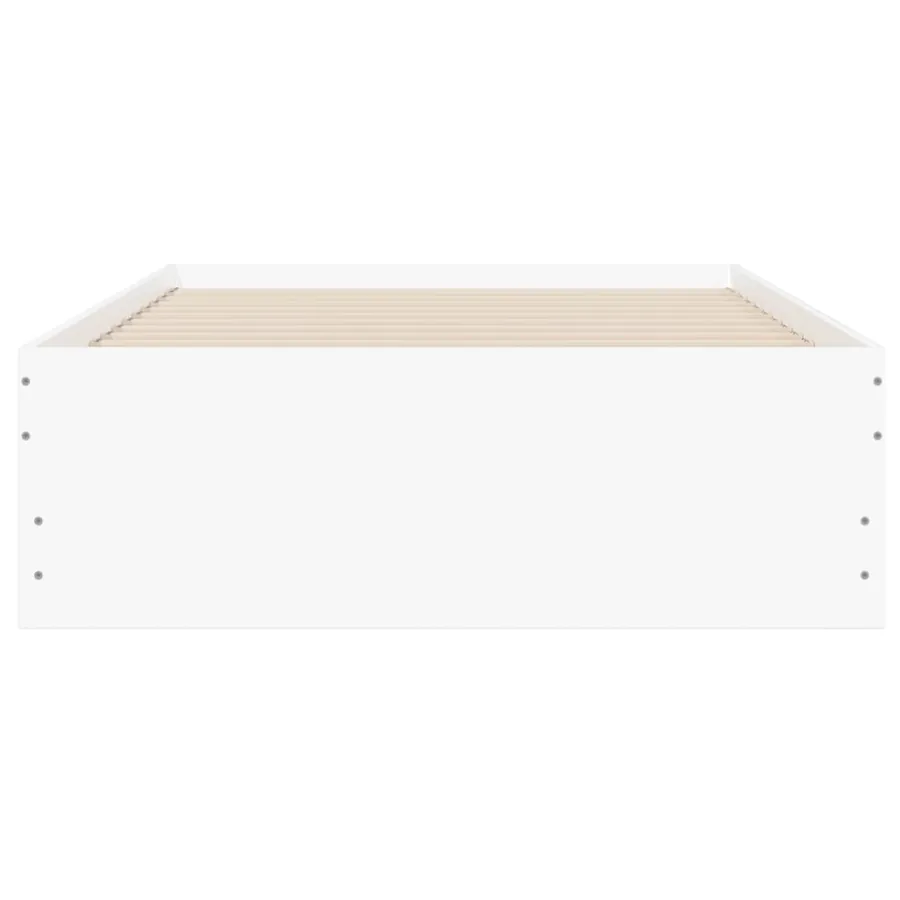 Cadre de lit avec tiroirs sans matelas blanc 90x190 cm - 6