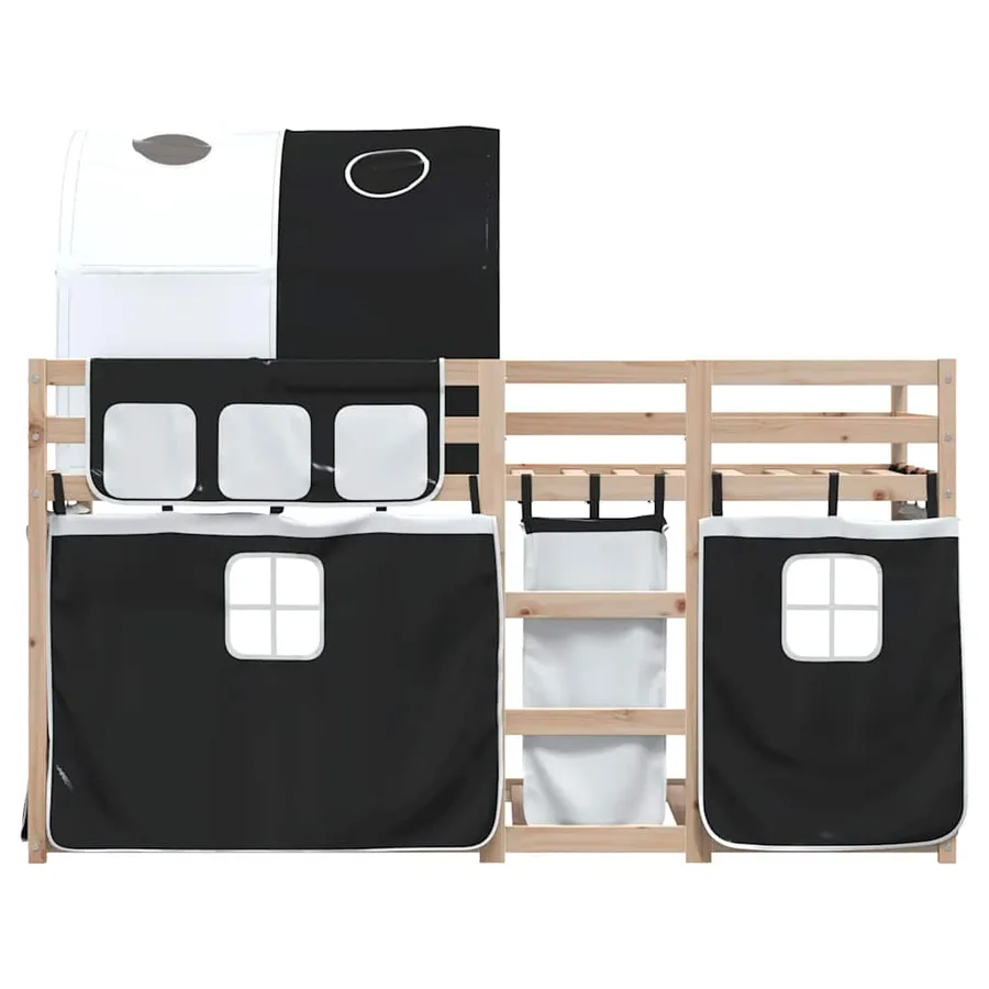 Lit superposé sans matelas 75x190 cm bois de pin massif - 5