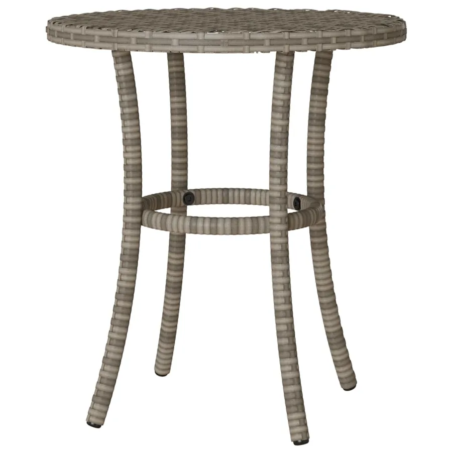 Ensemble de bistro 3 pcs avec coussins gris résine tressée - 9