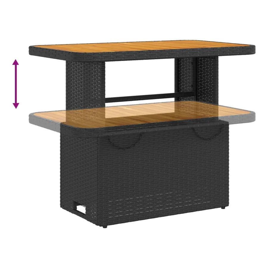 Ensemble à manger de jardin 4 pcs avec coussins noir - 8