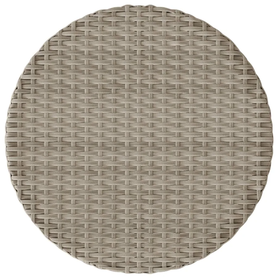 Ensemble de bistro 3 pcs et coussins gris clair résine tressée - 10