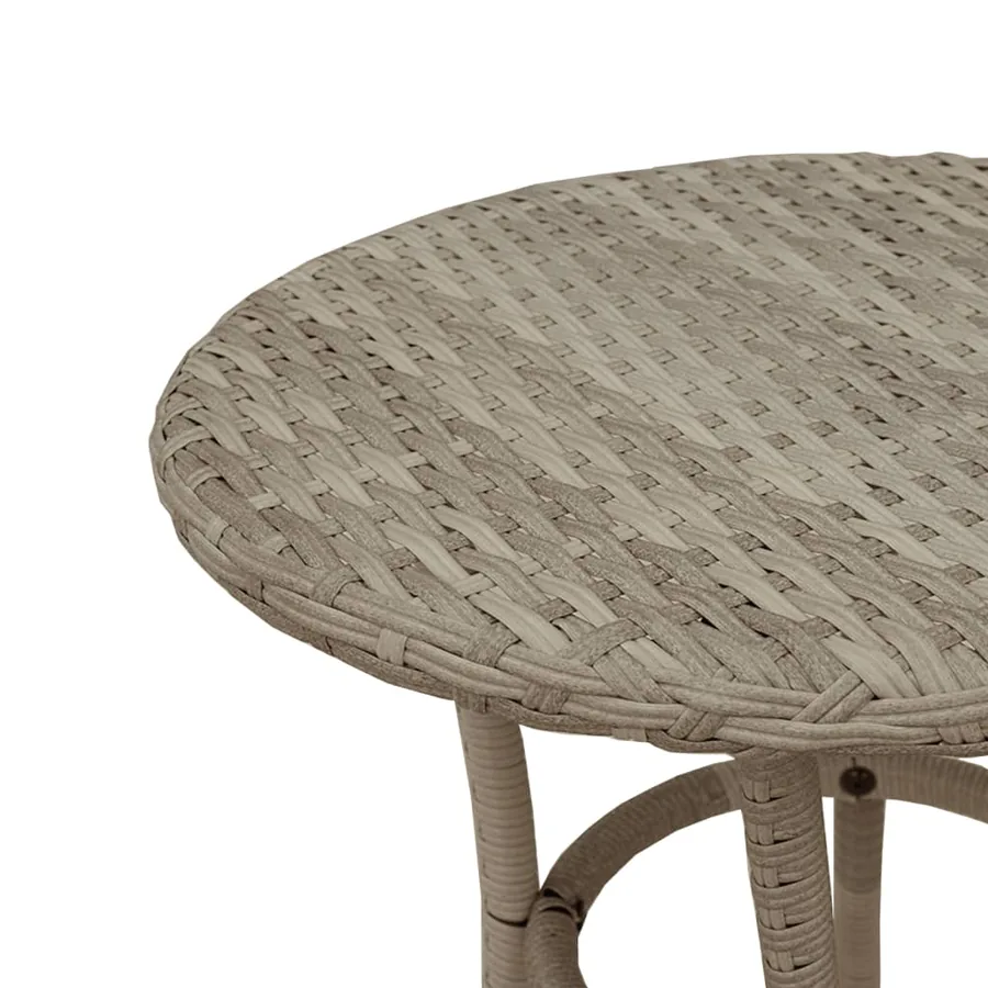 Ensemble de bistro 3 pcs et coussins gris clair résine tressée - 14