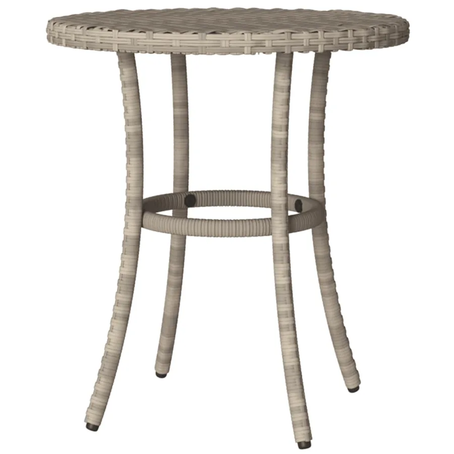 Ensemble de bistro 3 pcs et coussins gris clair résine tressée - 9