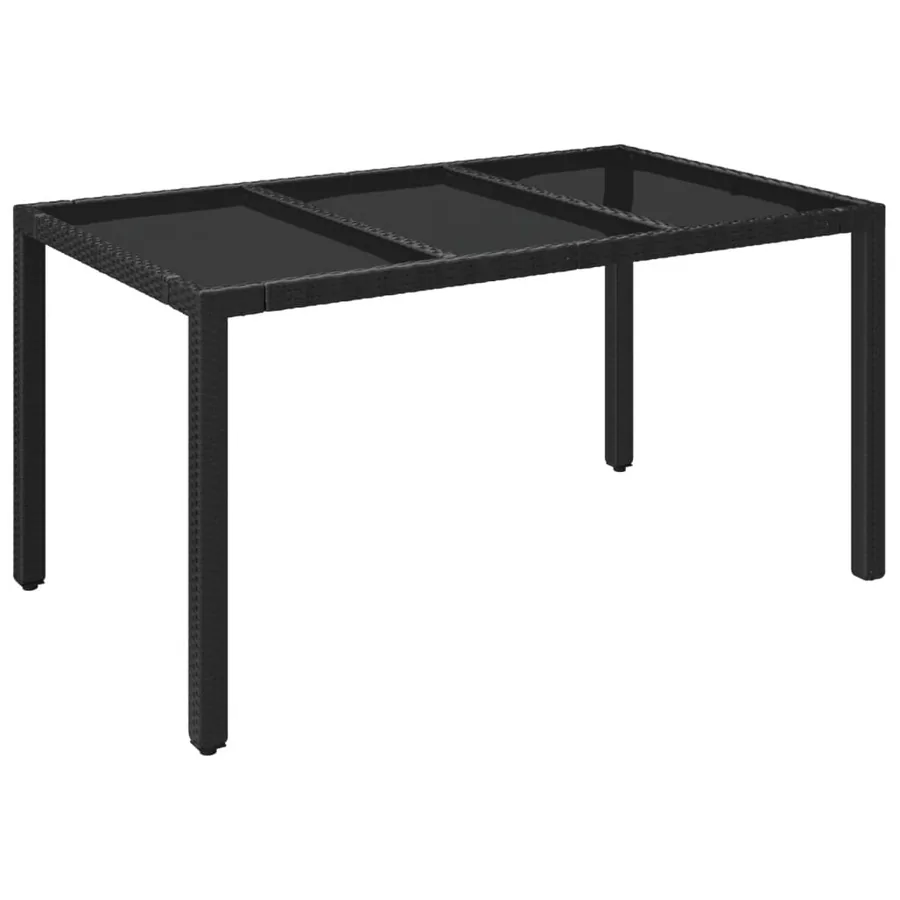 Ensemble à manger de jardin coussins 5pcs Noir Résine tressée - 4