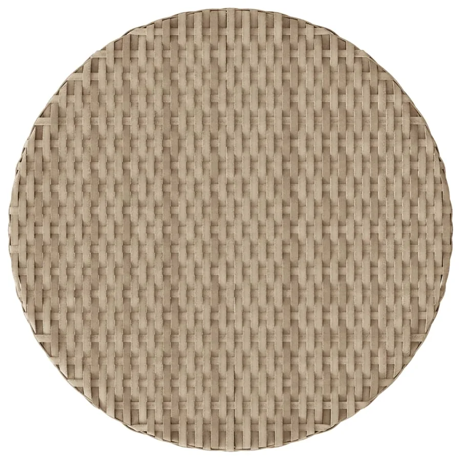 Ensemble de bistro 3 pcs avec coussins beige résine tressée - 10