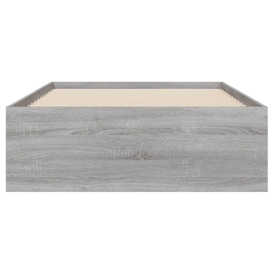 Cadre de lit avec tiroirs sans matelas sonoma gris 75x190 cm - 6