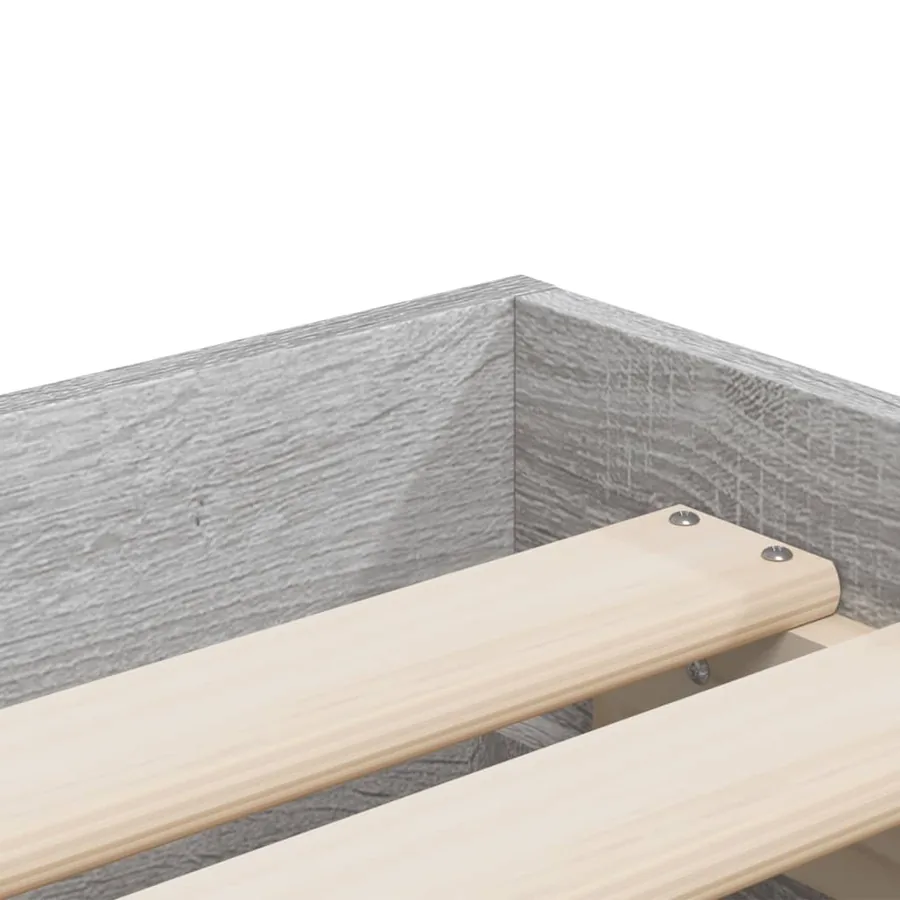 Cadre de lit avec tiroirs sans matelas sonoma gris 75x190 cm - 9