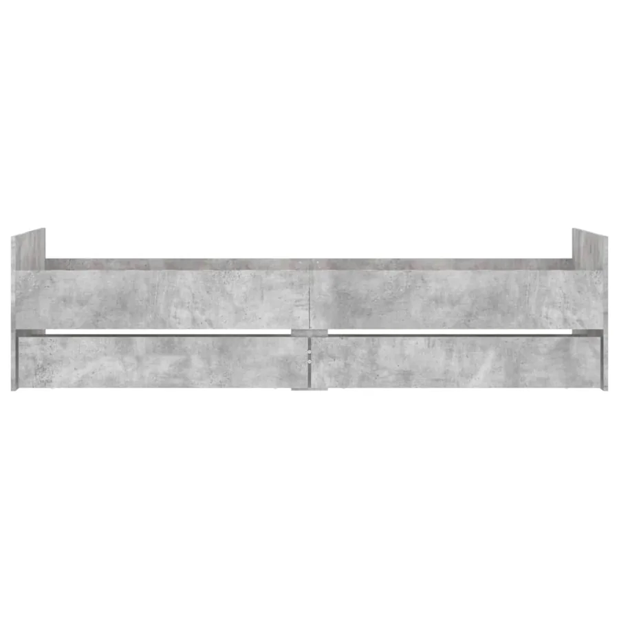 Cadre de lit sans matelas gris béton 75x190 cm - 6