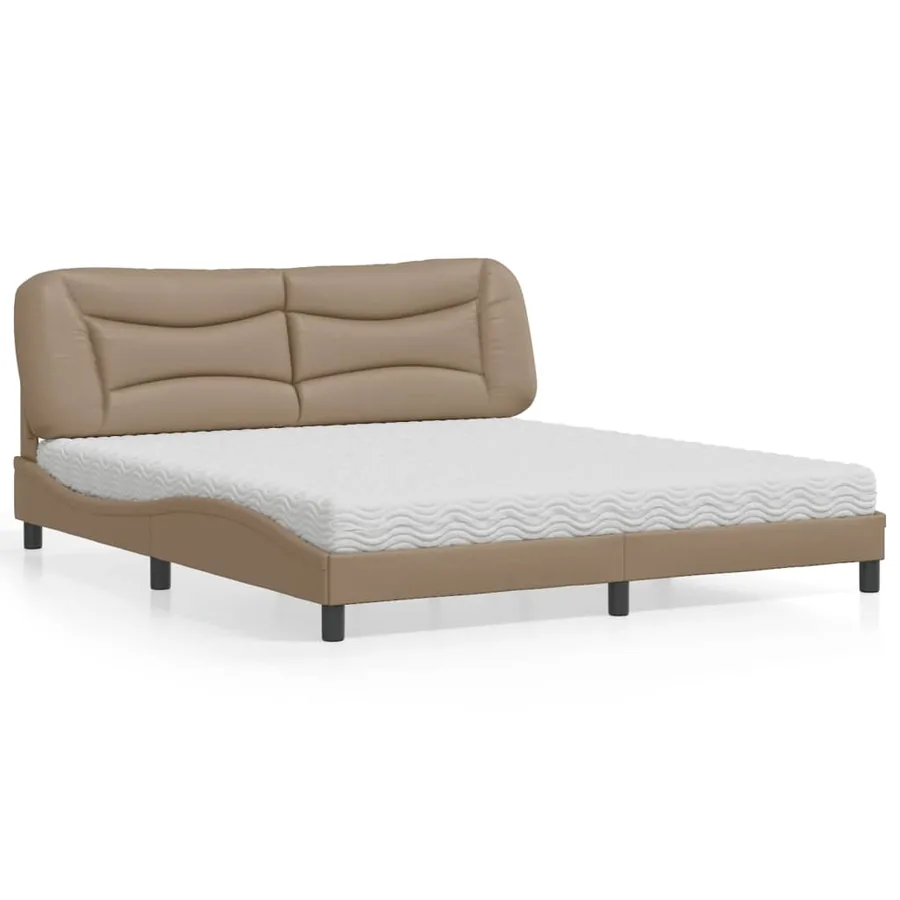 Lit avec matelas Hvar cappuccino 180x200 cm similicuir