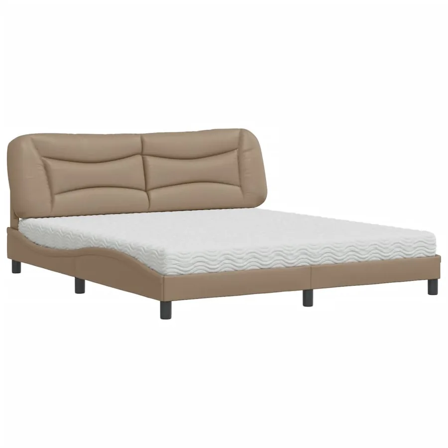 Lit avec matelas Hvar cappuccino 180x200 cm similicuir - 2