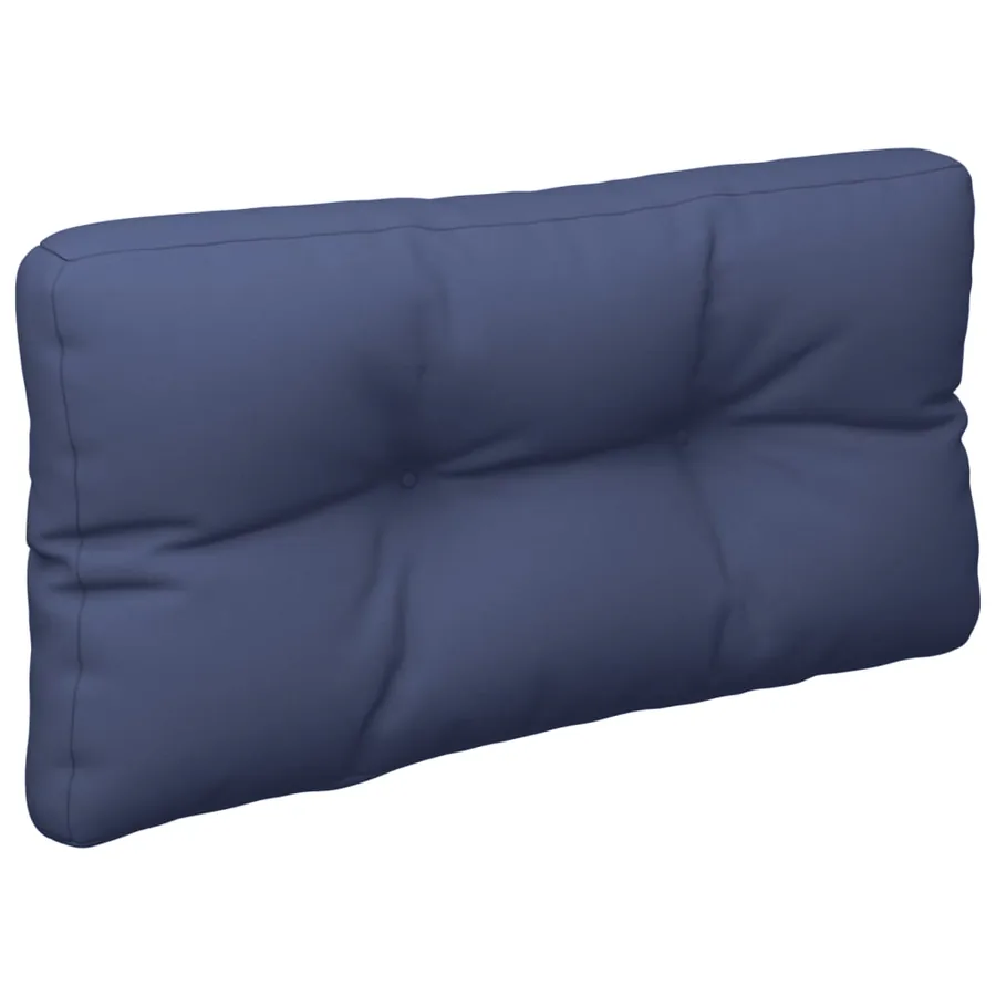 Ensemble de coussins en palette bleu marine 70x40x12 cm tissu - 4