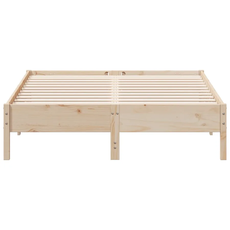 Cadre de lit sans matelas 120x200 cm bois de pin massif - 4