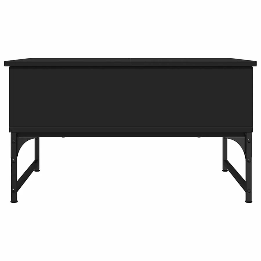 Table basse noir 70x50x40 cm bois d'ingénierie et métal - 5