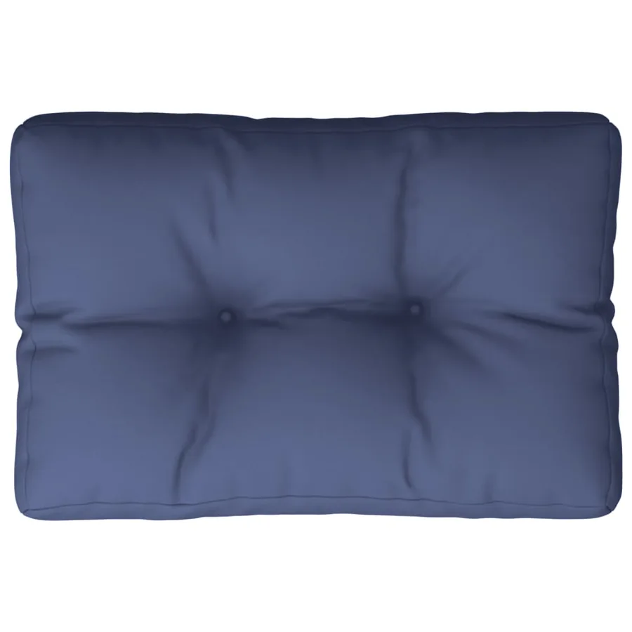 Coussin de palette bleu marine 60x40x12 cm tissu - 6