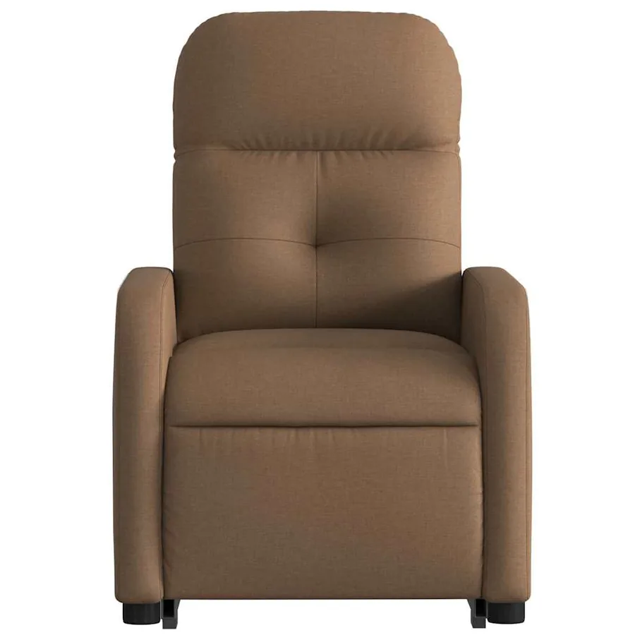 Fauteuil inclinable électrique marron tissu - 9