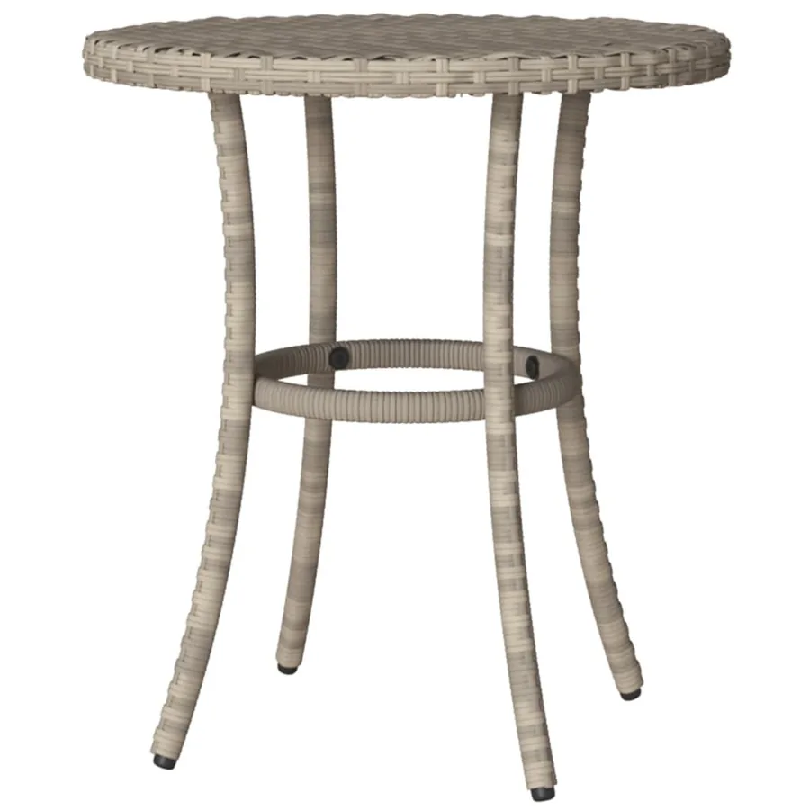 Ensemble de bistro 3 pcs et coussins gris clair résine tressée - 9
