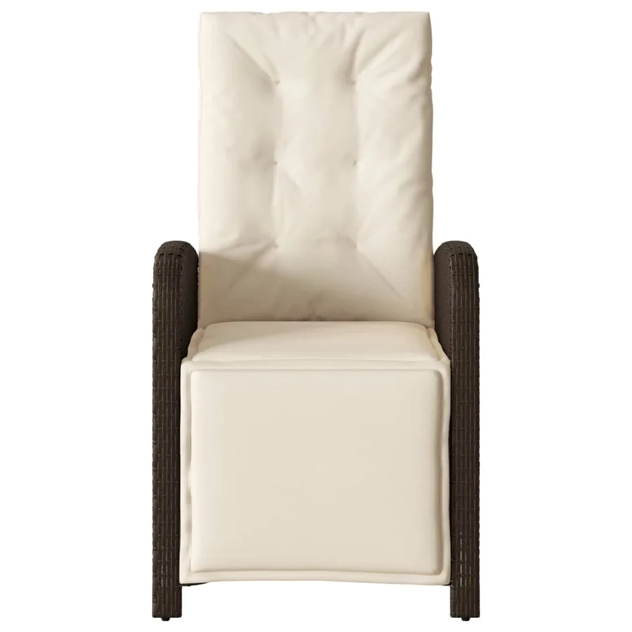 Chaises inclinables de jardin lot de 2 avec repose-pied rotin - 5