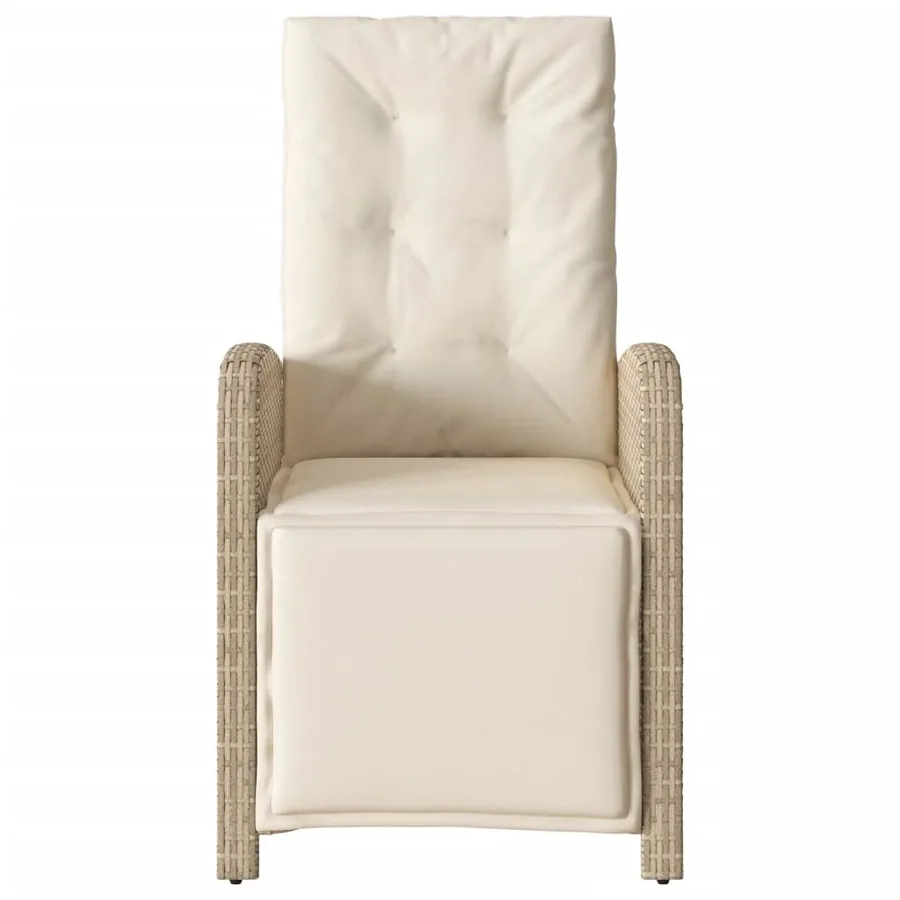Ensemble de bistro 3 pcs avec coussins beige résine tressée - 5