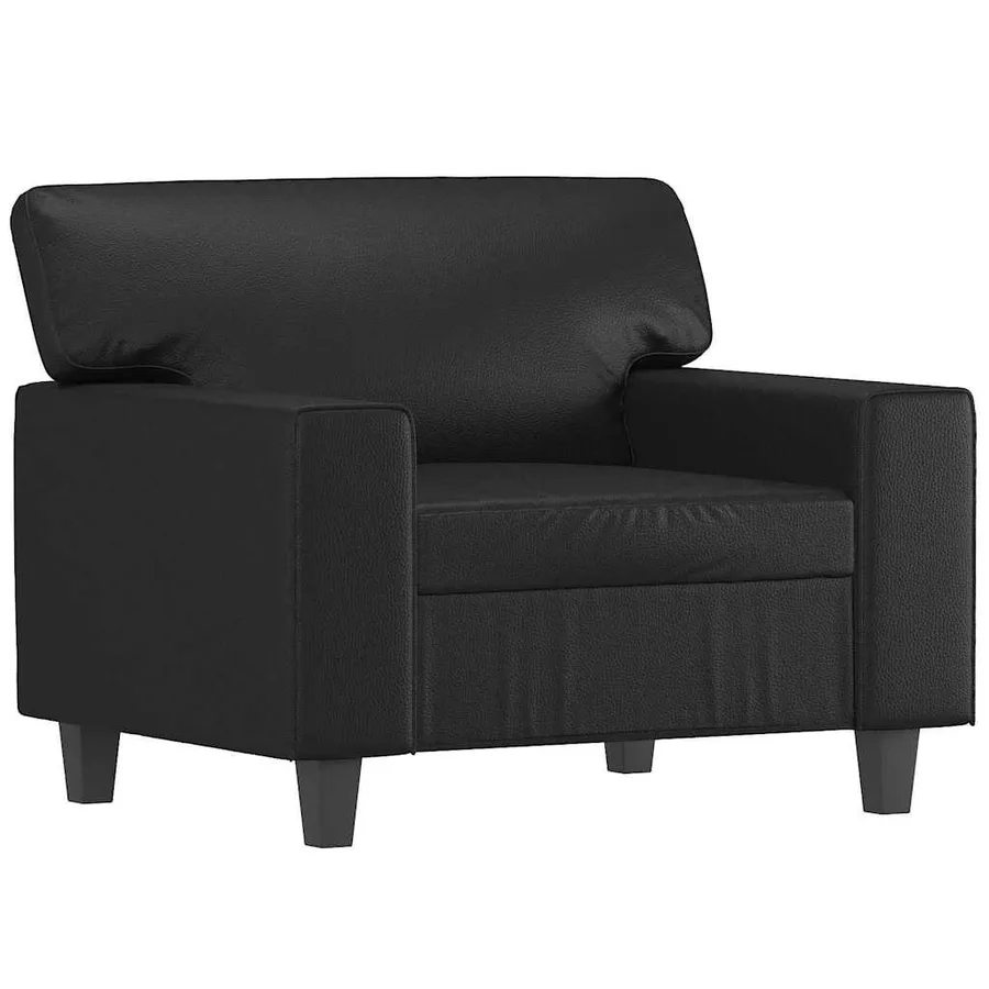 Fauteuil Noir 60 cm Similicuir - 2