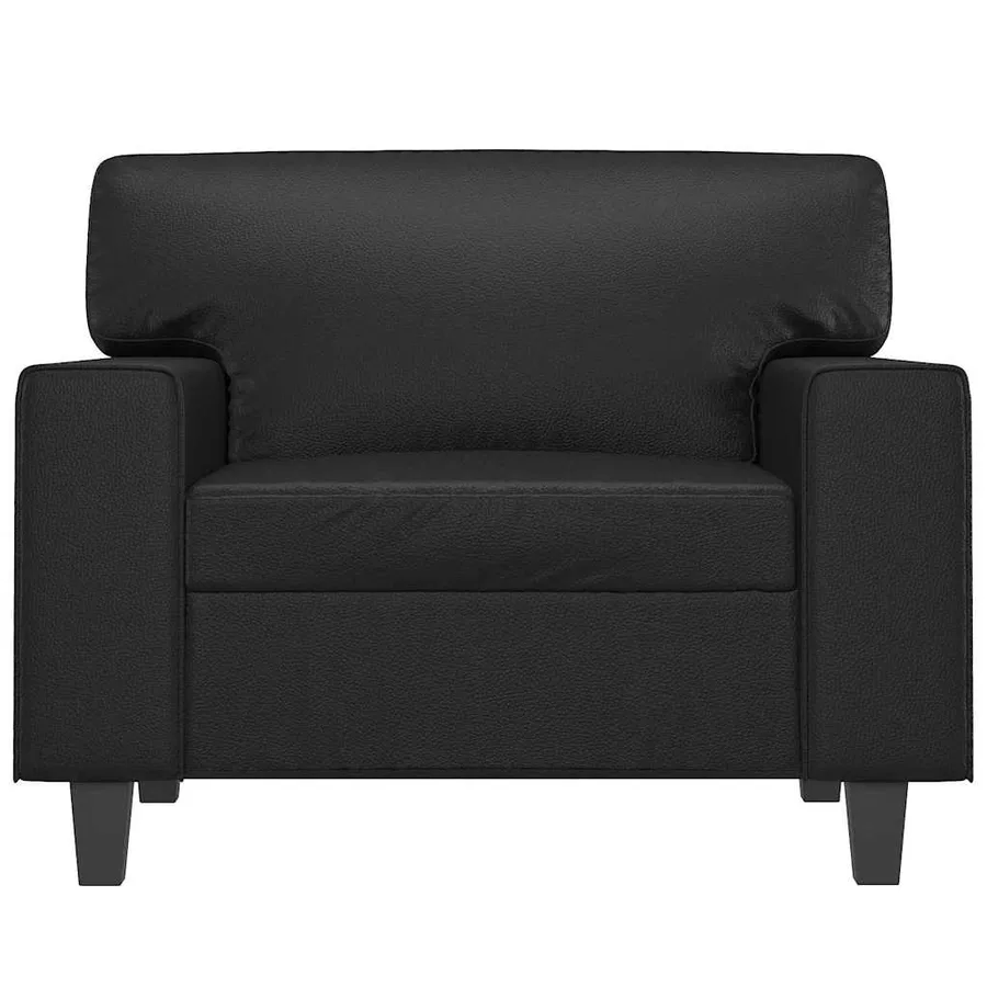 Fauteuil Noir 60 cm Similicuir - 4