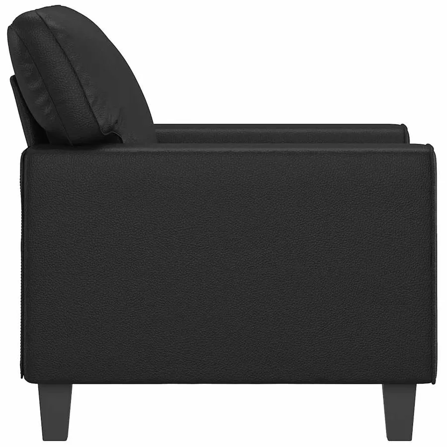 Fauteuil Noir 60 cm Similicuir - 5