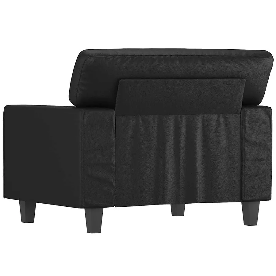 Fauteuil Noir 60 cm Similicuir - 6