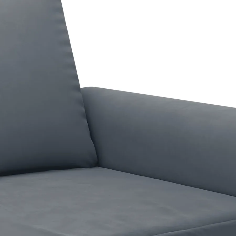 Ensemble de canapés 2 pcs avec coussins Gris foncé Velours - 5