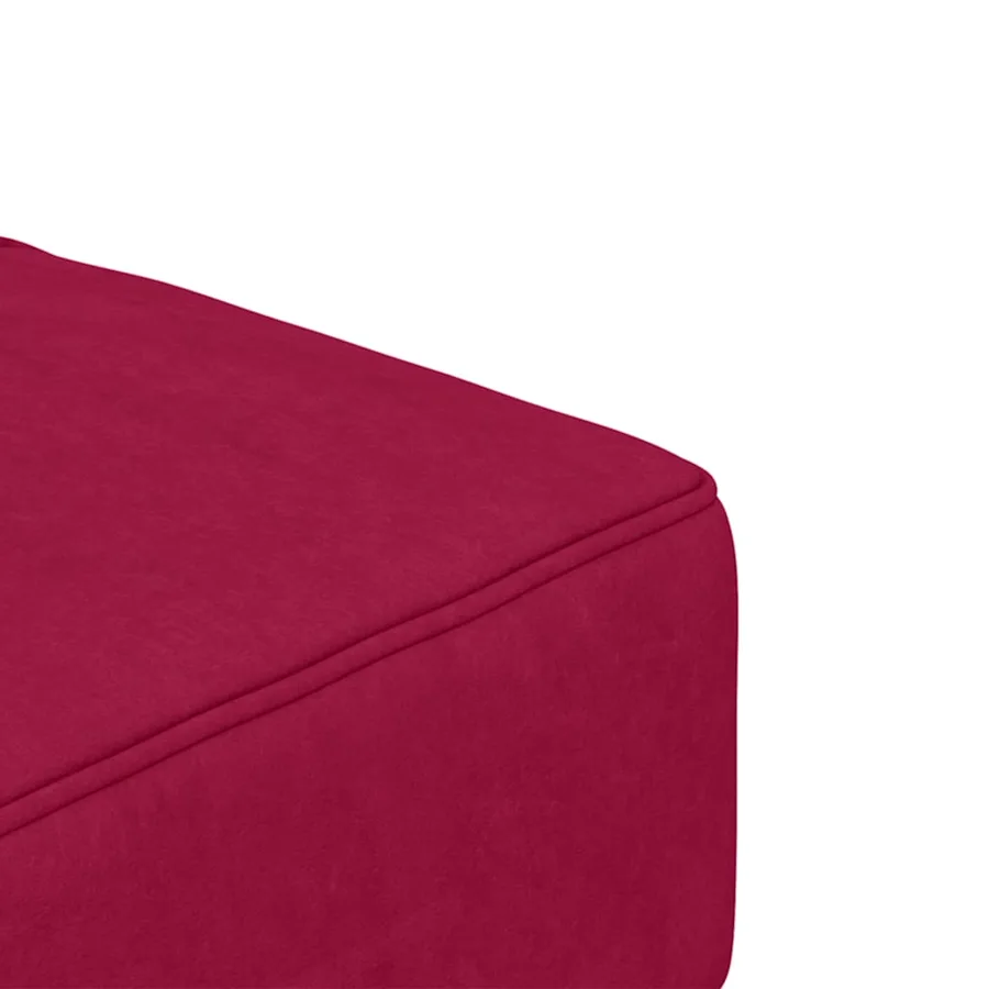 Canapé-lit à 2 places et deux oreillers Rouge bordeaux Velours - 9