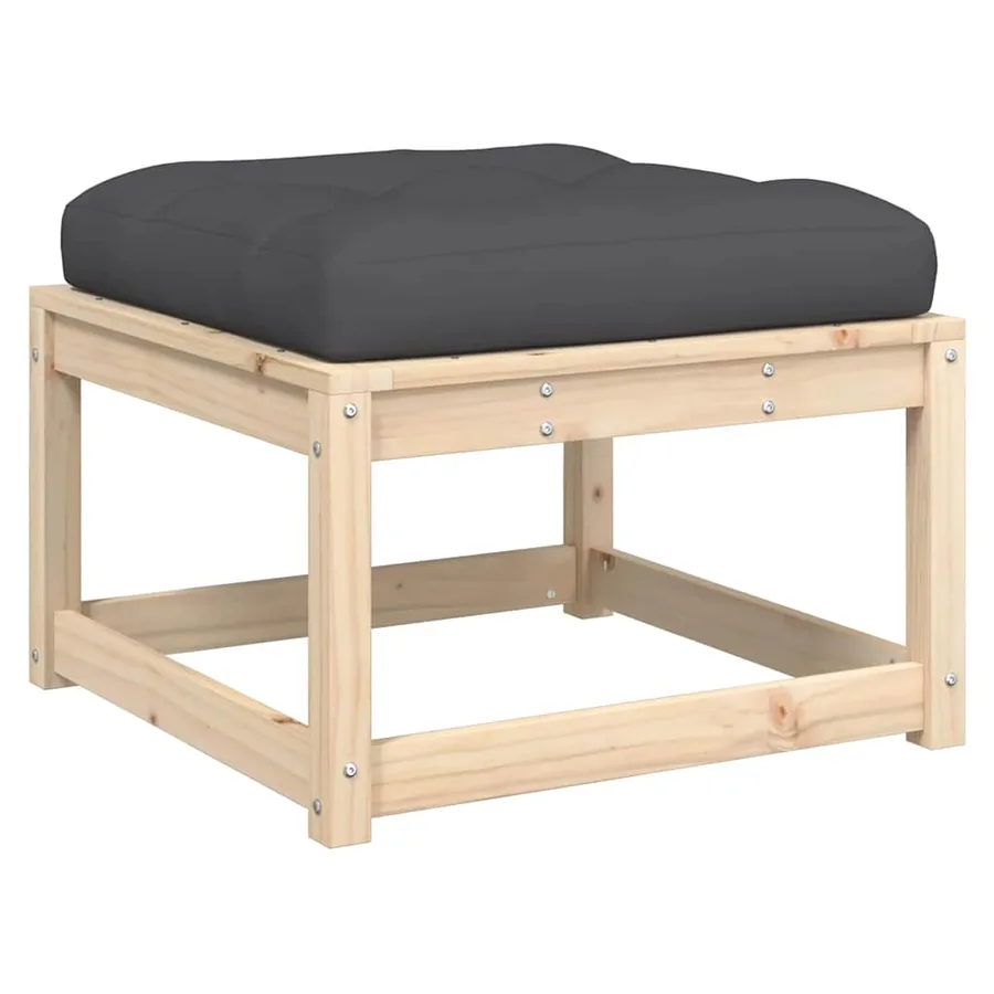 Salon de jardin 8 pcs avec coussins Bois de pin massif - 7