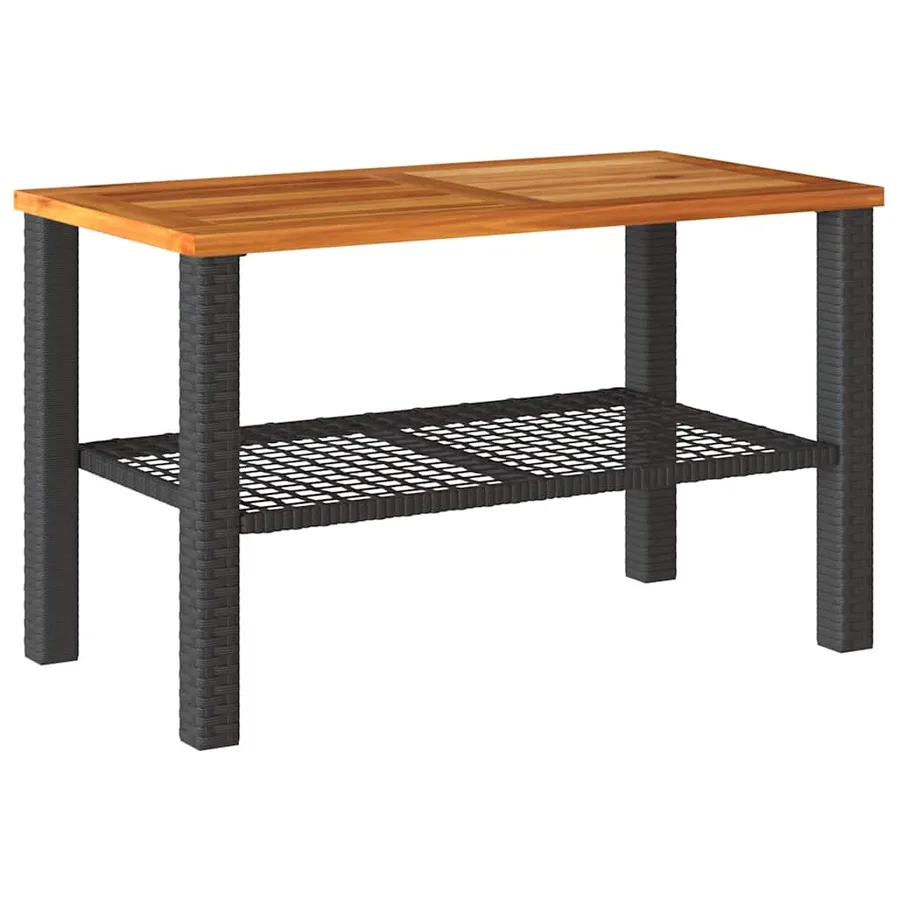 Salon de jardin 4 pcs avec coussins Noir Résine tressée - 8