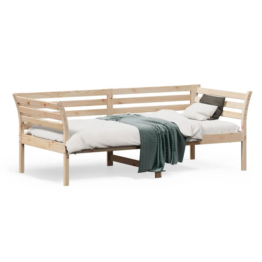 Lit de jour sans matelas 90x190 cm bois de pin massif - 2