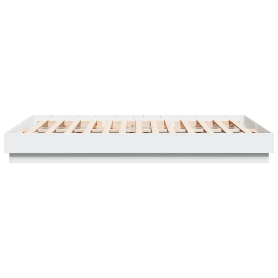 Cadre de lit avec LED sans matelas blanc 150x200 cm - 7
