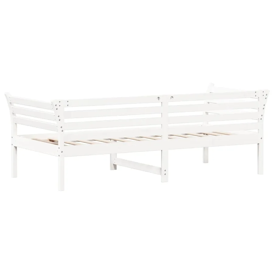 Lit de jour sans matelas blanc 90x200 cm bois de pin massif - 6