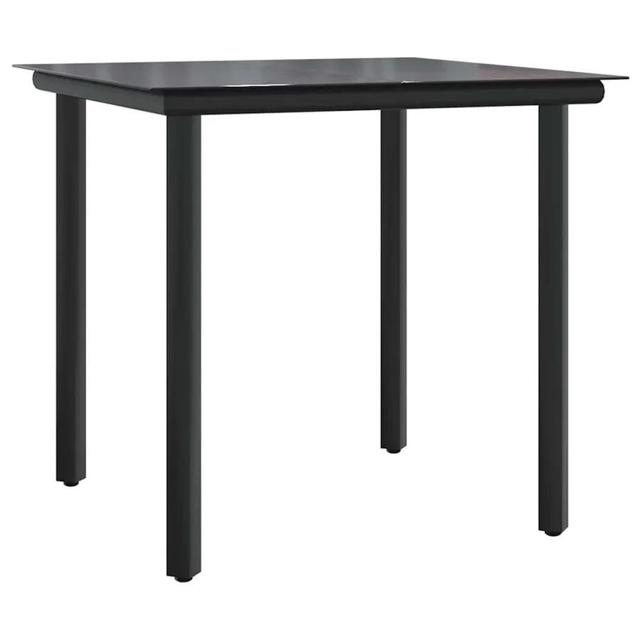 Ensemble à manger de jardin avec coussins 3 pcs Noir - 4