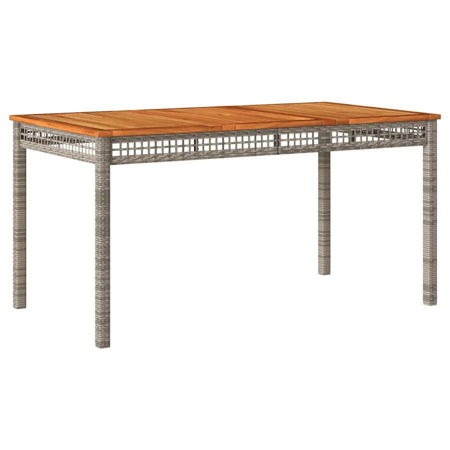 Ensemble à manger de jardin et coussins 7 pcs gris rotin - 4