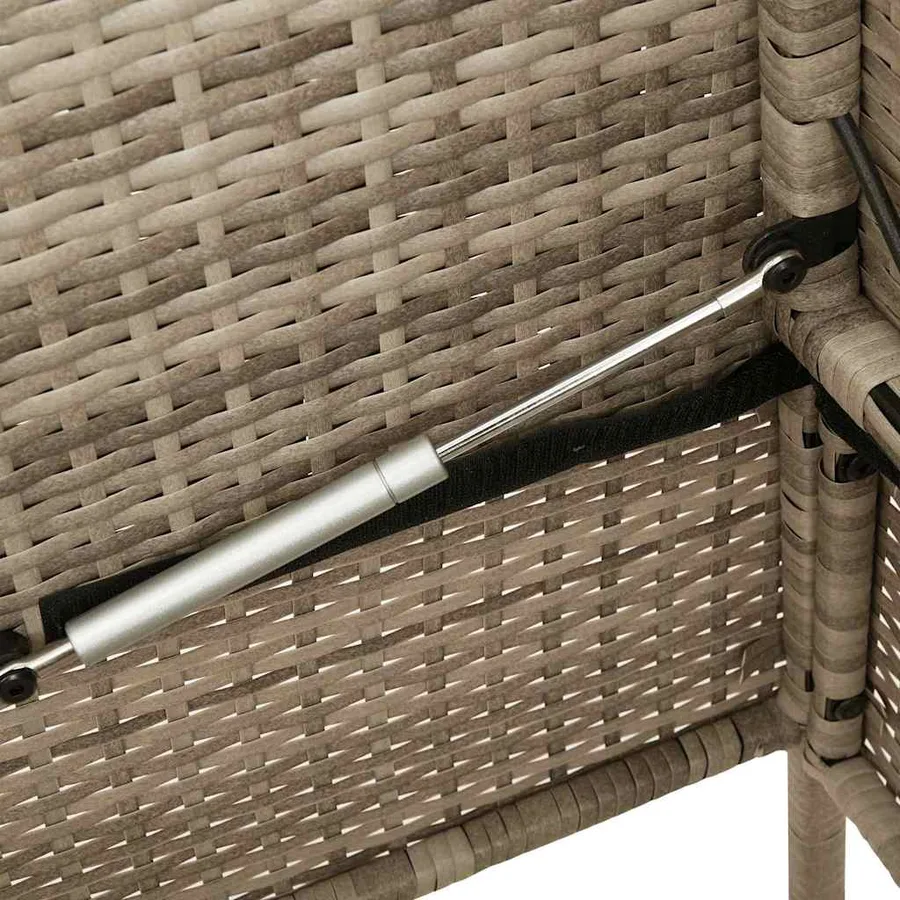 Banc de jardin avec coussins beige résine tressée - 8