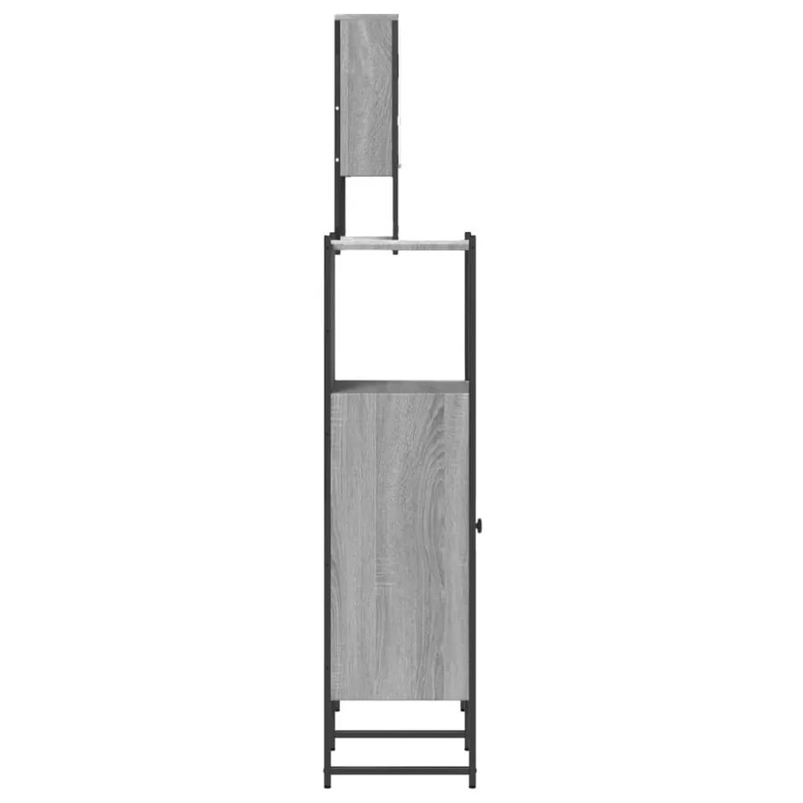 Ensemble de meubles de salle de bain 3 pcs Sonoma gris - 7