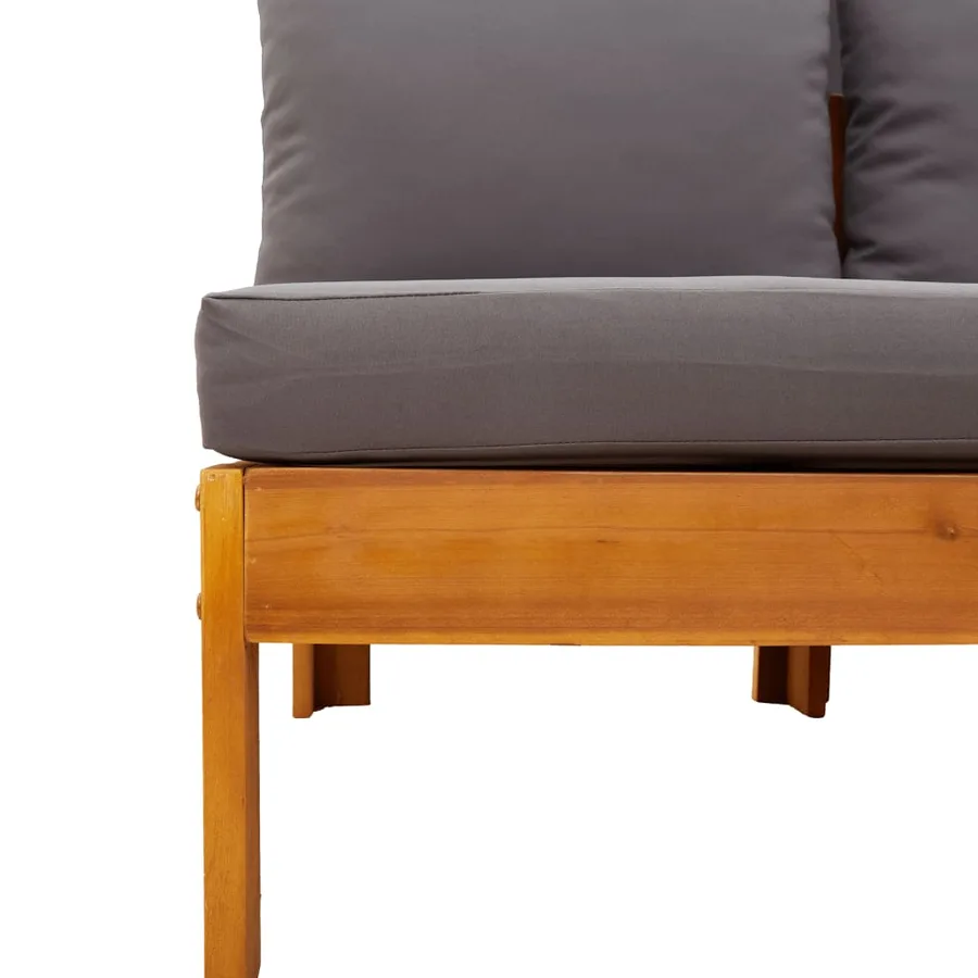 Salon de jardin avec coussins 5 pcs Bois d'acacia solide - 10