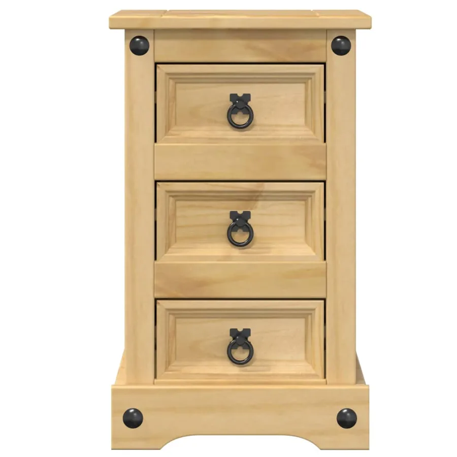 Table de chevet Corona 35x32,5x58 cm bois de pin massif - 4