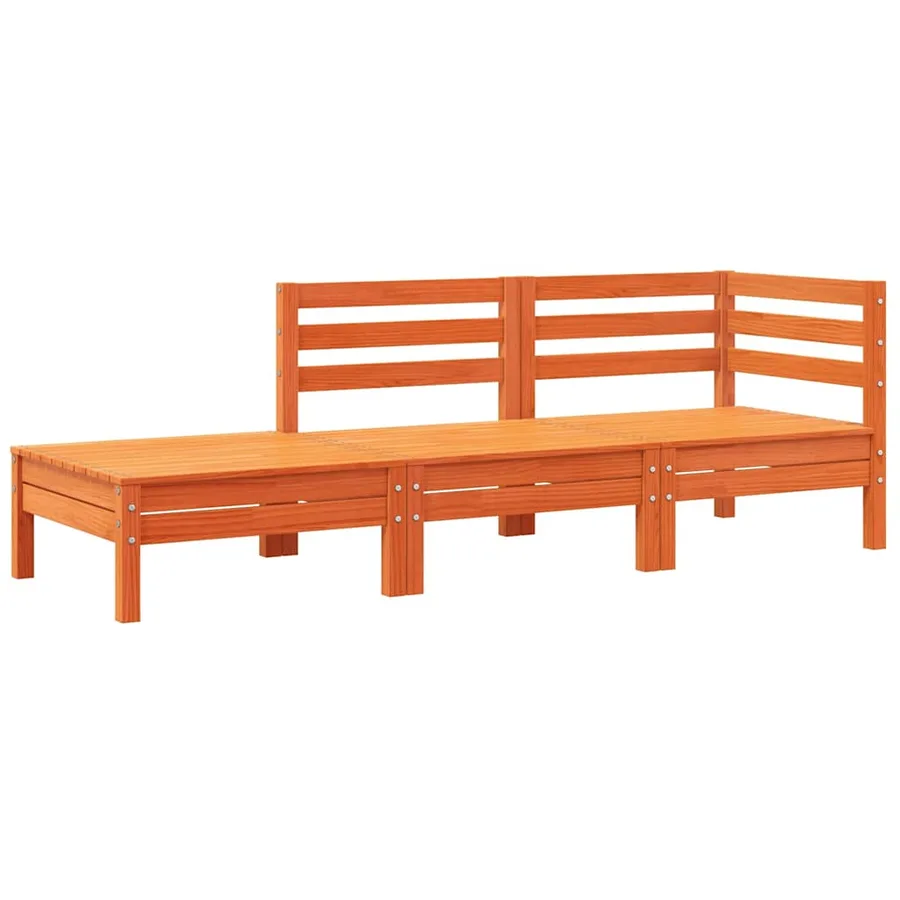 Canapé de jardin avec coussins et repose-pied 3 places - 4