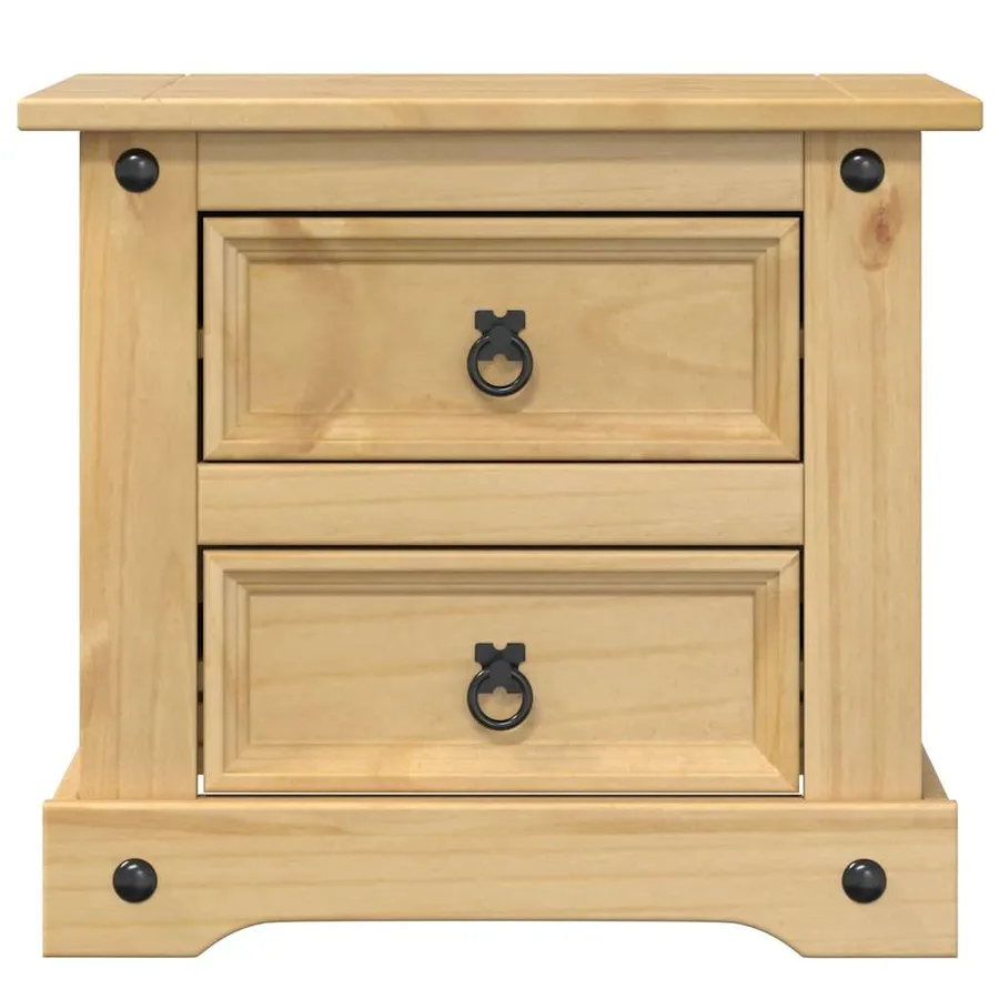 Table de chevet Corona 53x39x47 cm bois de pin massif - 4