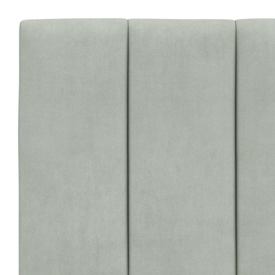 Cadre de lit sans matelas Hanko gris clair 80x200 cm velours - 10