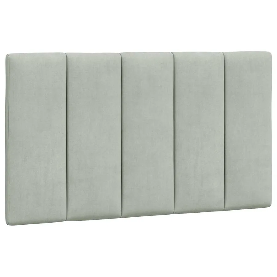 Cadre de lit sans matelas Hanko gris clair 80x200 cm velours - 8