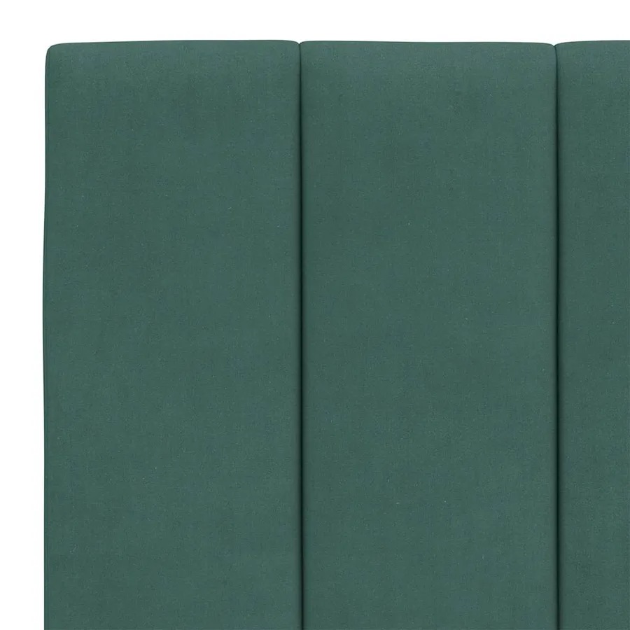 Cadre de lit avec LED sans matelas Hanko vert foncé 140x200 cm velours - 11
