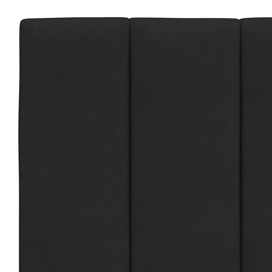 Cadre de lit sans matelas Hanko noir 140x200 cm velours - 10